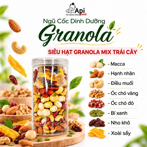 Siêu Hạt Granola Mix Trái Cây 500gr