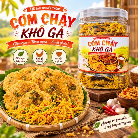 Cơm Cháy Mắm Kẹo Lắc Khô Gà 450gr