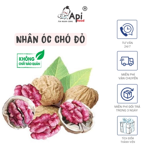 Nhân Hạt Óc Chó Đỏ Api Food Nhập Khẩu USA - Hạt Dinh Dưỡng Tốt Cho Sức Khỏe