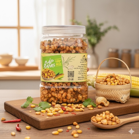 Bắp Rang Tóp Mỡ Giòn Rùm Rụm Nhâm Nhi Siêu Ngon 500gr - Ăn Vặt Api Food