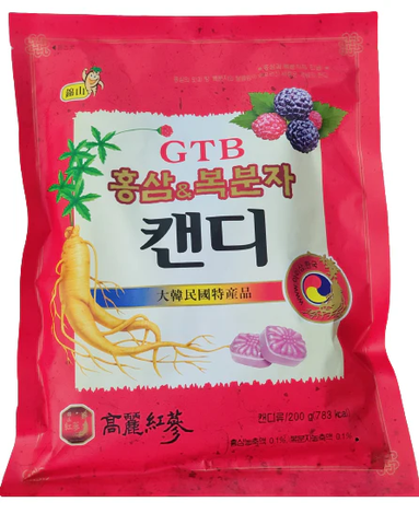 Kẹo Hồng Sâm & Phúc Bồn Tử GTB 200g