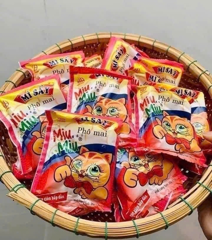 50 Gói Mì Trẻ Em MIU MIU Vị Phô Mai, Món Ăn Vặt Tuổi Thơ An Toàn