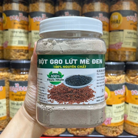 Bột Gạo Lức Mè Đen 500gr - Dinh Dưỡng Thuần Tự Nhiên, Khỏe Từ Bên Trong
