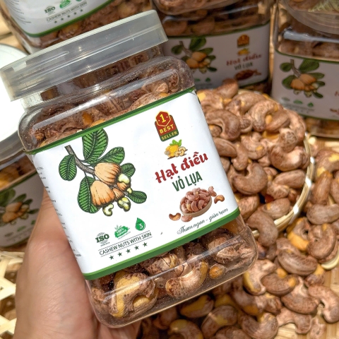 Hạt Điều Rang Muối Bình Phước - Đặc Sản Tây Nguyên [ HỘP PET VUÔNG ] - Hạt Dinh Dưỡng