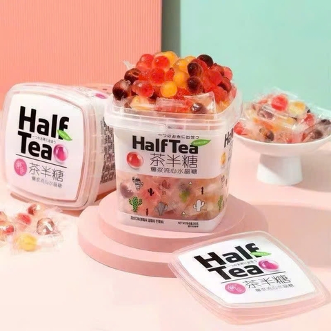 Kẹo Dẻo Half Tea Nhân Chảy– Trái Cây Tươi Mát, Nhân Béo Thơm Tan Chảy