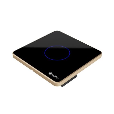 CÔNG TẮC CẢM ỨNG THÔNG MINH LUTO 1 NÚT, KÍNH PHẲNG, VIỀN CHAMPAGNE