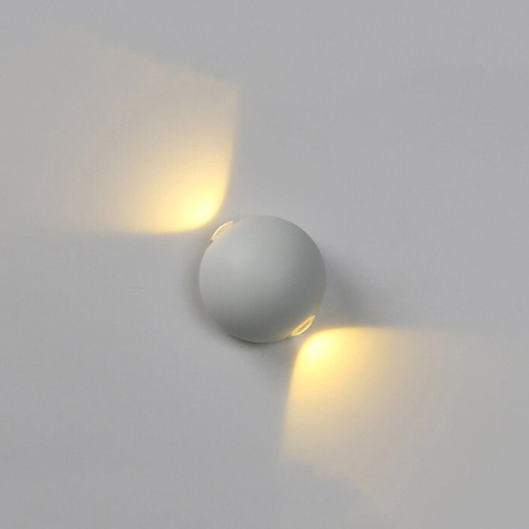 ĐÈN GẮN TƯỜNG NGOÀI TRỜI HÌNH CẦU 2*3W