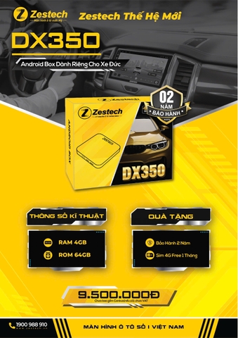 Android BOX DX350, hệ điều hành Android 10 , Ram 4GB, Rom 64GB
