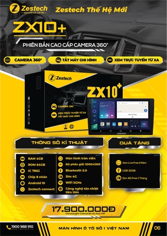 Màn hình ô tô android ZX10+ bản cao cấp