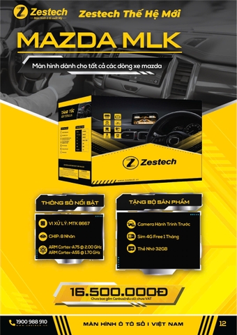 Màn hình ô tô android Mazda MLK