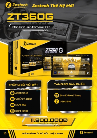 Màn Hình Zestech ZT 360G Tích Hợp Camera 360