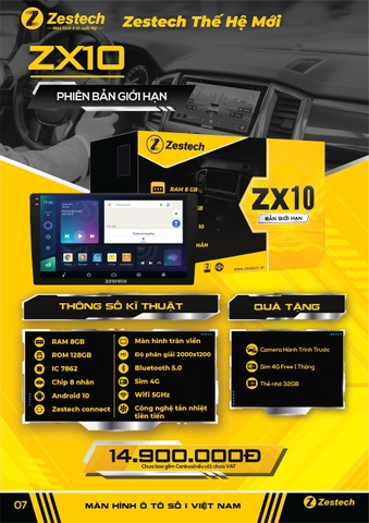 Màn hình ô tô android ZX10 bản giới hạn