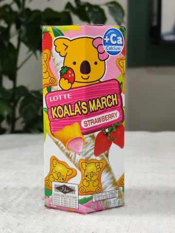Bánh Gấu Koala Lotte Vị Dâu 37g Thái Lan