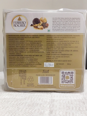 Kẹo socola hạnh nhân Ferrero Mỹ 24 viên 300gr - Ý