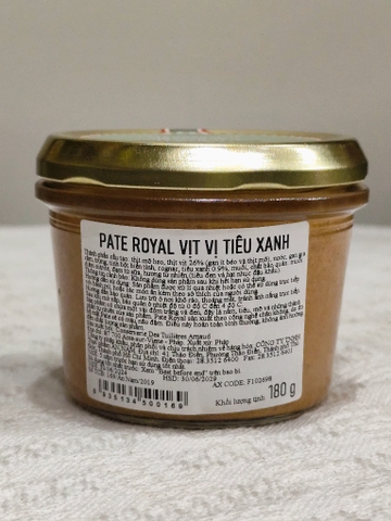 Pate Royal Vịt Vị Tiêu Xanh Pháp 180g