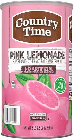 Bột pha nước chanh hồng Country Time Pink Lemonade Drink Mix Mỹ 2.33kg