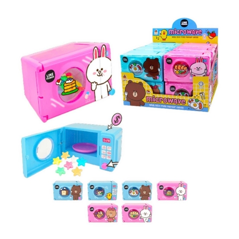 Kẹo trái cây tổng hợp LINE FRIENDS hộp hình lò vi sóng mini 6g Malaysia (1 cái)
