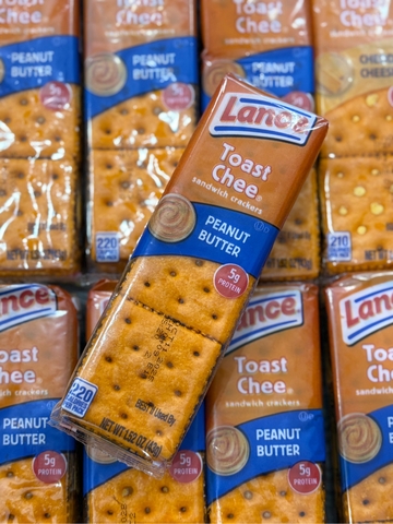 Bánh cracker cam kẹp bơ đậu phộng Lance 43g Mỹ