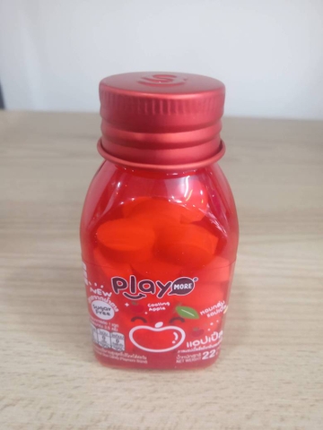 kẹo the không đường hương táo Playmore 22g