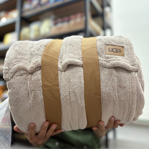 Chăn Lông Nhung UGG Màu Be Xám (233 x 248 cm) Mỹ