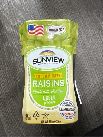 Nho khô Sunview Jumbo Size 425g – Nho xanh không hạt California