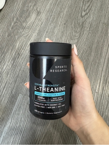 Viên Uống L-Theanine Sports Research 200mg 150 Viên – Hỗ Trợ Giảm Căng Thẳng, Thư Giãn, Tăng Tập Trung Chính Hãng Mỹ