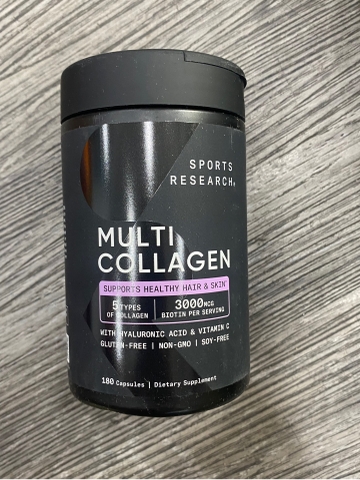Thực phẩm bổ sung Collagen đa chủng (Dietary Supplement) Collagen Sports Research Multi Collagen 180 Viên Mỹ