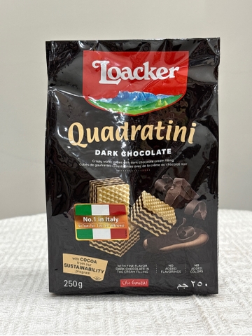 Bánh xốp Loacker Quadratini Dark Chocolate 250g Ý