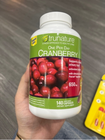 Viên Uống Trunature Cranberry Hỗ Trợ Đường Tiết Niệu 650mg 140 Viên