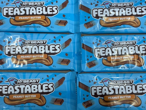 MrBeast Feastables Peanut Butter Chocolate Bar 60g (Mỹ)