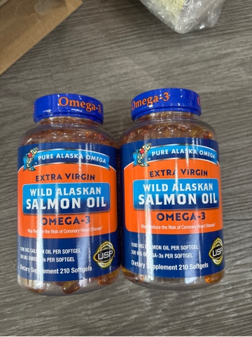 Viên Uống Dầu Cá Hồi Alaska Omega-3 Wild Alaskan Salmon Oil Extra Virgin 210 Viên Mỹ