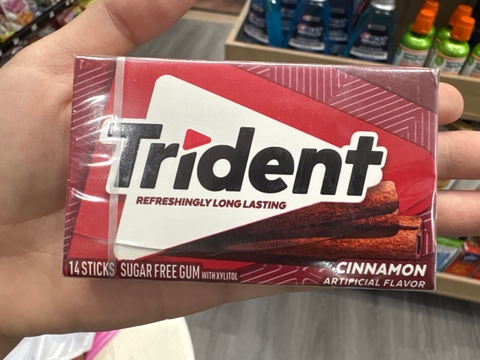 Kẹo Trident Gum Không Đường Vị Quế