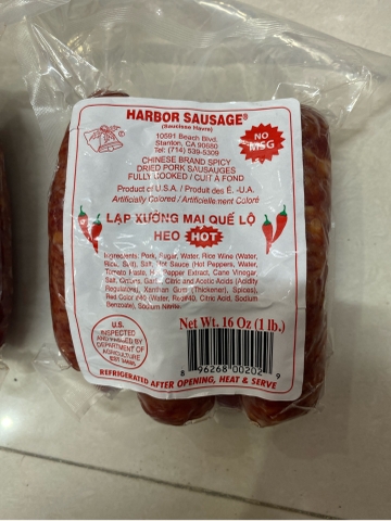 Lạp xưởng Heo mai quế lộ California Sausage Mĩ 450g
