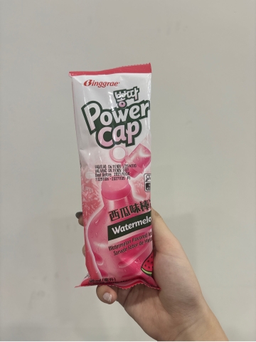 Kem Binggrae Power Cap Vị Dưa Hấu Watermelon Hàn Quốc Kem Đá Trái Cây Mát Lạnh