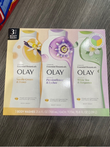 Set 3 Sữa Tắm Olay Essential Botanicals 700ml/Chai – Dưỡng Ẩm, Hương Hoa & Thảo Mộc Cao Cấp