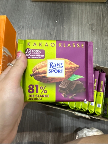 Socola Đen 81% Cacao Ritter Sport Kakao Klasse 100g Đức