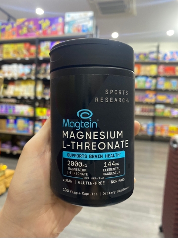 Thực phẩm bổ sung magie cao cấp Magtein Magnesium L-Threonate 135 Viên Mỹ