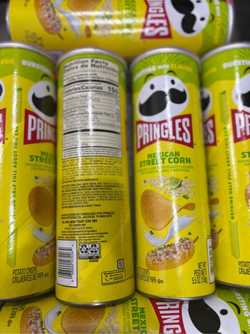 Snack khoai tây Pringles – Vị Bắp Nướng Kiểu Mexico Mỹ 158g