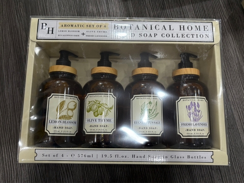 Bộ 4 Nước Rửa Tay Botanical Home Hand Soap Collection 576ml/chai – Lemon Blossom, Olive Thyme, Eucalyptus Sage & Fresh Lavender
