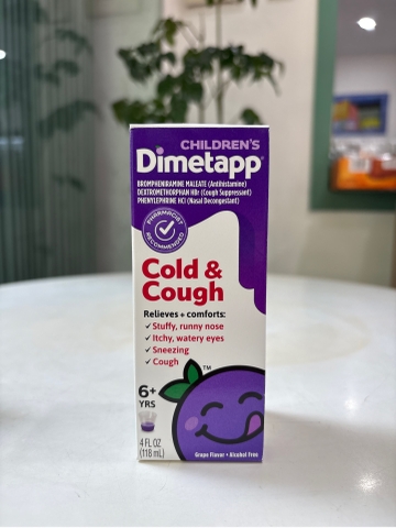 [Hàng Mỹ] Si-rô Trị Cảm & Ho Cho Trẻ Em Dimetapp Cold & Cough 118ml – Từ 6 tuổi