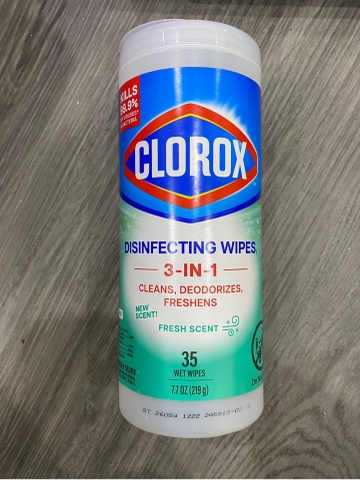 Khăn Lau Khử Khuẩn Clorox Disinfecting Wipes Freshens 35 Tờ 219g – Khử 99.9% Vi Khuẩn & Virus, Hương Chanh Tươi Mát
