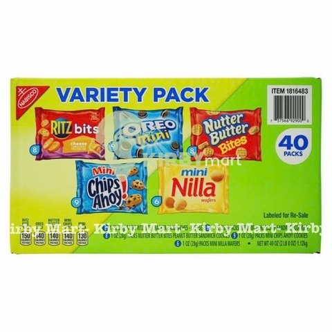 Hàng Mỹ - Bánh Nabisco Mini Snack Variety 1,12kg 40 gói
