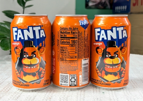 Nước ngọt Fanta Orange vị Cam (Natural Flavored) 355ml Mỹ