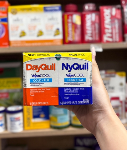 Vicks DayQuil & NyQuil VapoCOOL Cảm Cúm Ngày & Đêm 48 Viên – Mỹ