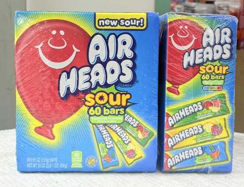 Kẹo Air Heads Sour 60 cây 936g Mỹ
