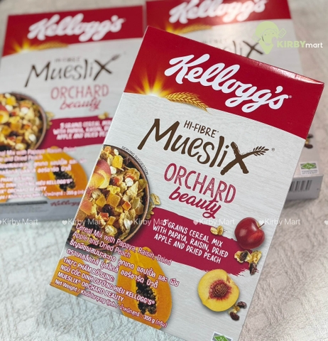 Ngũ cốc dinh dưỡng Kellogg’s MuesliX Orchard Beauty trái cây sấy 355g Thái Lan