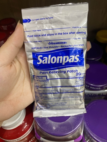 salonpas lẻ 20 miếng Mỹ