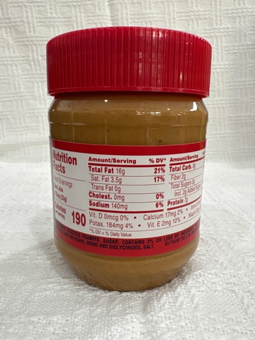 Bơ Đậu Phộng Mịn Jif Nhỏ 340g Mỹ