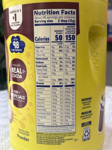Bột sữa chocolate NESQUIK Nestle Mỹ 1.275kg