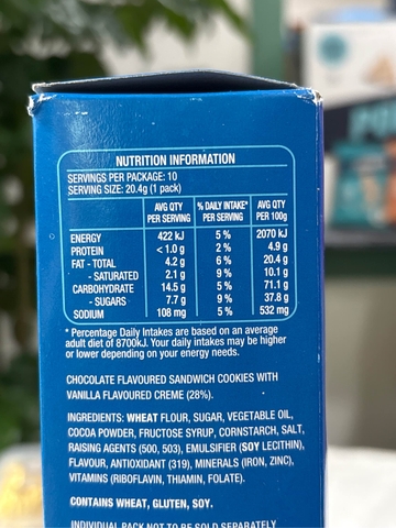 Bánh Oreo Mini 10 packs 204g